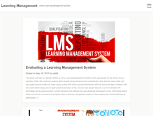 Tablet Screenshot of learningmanagement.ca